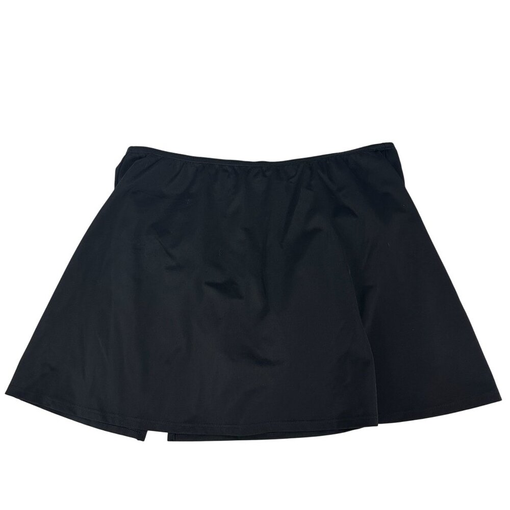 Fashion Bug Womens Black Swim Skort 16W Plus Size Stretch Comfortable